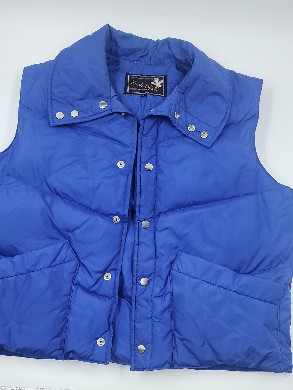 Vintage Dash Down Men's Royal Blue Puffer Vest